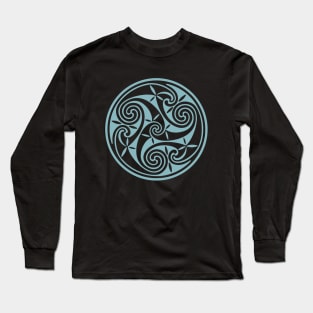 Celtic Spiral 2 - Blue Long Sleeve T-Shirt